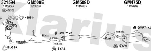 Klarius 391334U - Impianto gas scarico autozon.pro