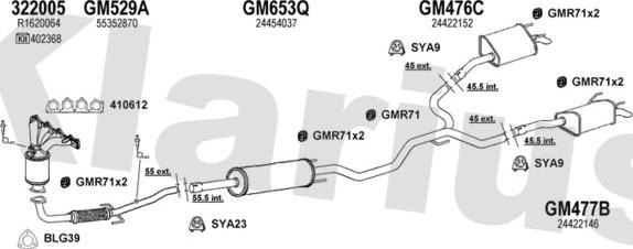 Klarius 391756U - Impianto gas scarico autozon.pro
