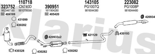 Klarius 392308E - Impianto gas scarico autozon.pro