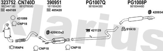 Klarius 392308U - Impianto gas scarico autozon.pro