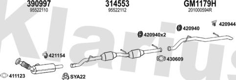 Klarius 721383U - Impianto gas scarico autozon.pro