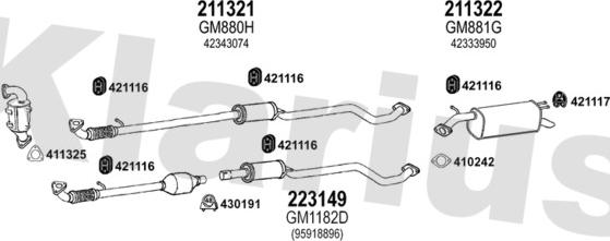 Klarius 392311E - Impianto gas scarico autozon.pro