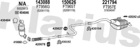 Klarius 392200E - Impianto gas scarico autozon.pro