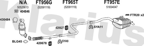 Klarius 392200U - Impianto gas scarico autozon.pro