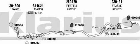 Klarius 361361E - Impianto gas scarico autozon.pro