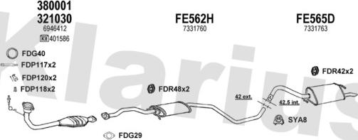 Klarius 361209U - Impianto gas scarico autozon.pro