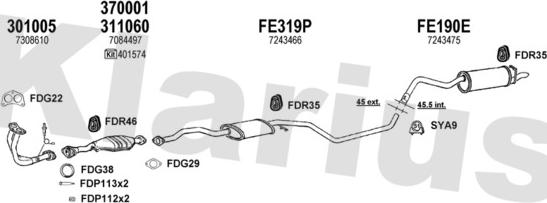 Klarius 361206U - Impianto gas scarico autozon.pro