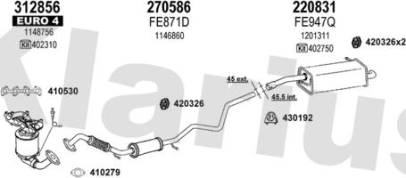 Klarius 362440E - Impianto gas scarico autozon.pro