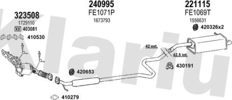 Klarius 362096E - Impianto gas scarico autozon.pro