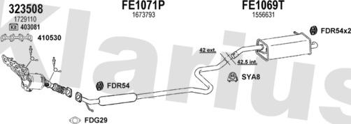 Klarius 362096U - Impianto gas scarico autozon.pro