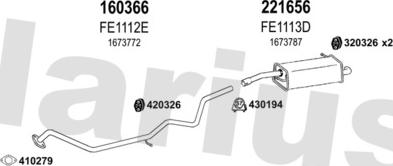 Klarius 362164E - Impianto gas scarico autozon.pro