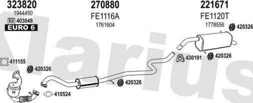 Klarius 362367E - Impianto gas scarico autozon.pro