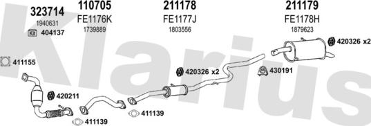 Klarius 362239E - Impianto gas scarico autozon.pro