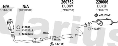 Klarius 300074E - Impianto gas scarico autozon.pro