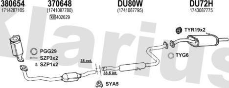 Klarius 300074U - Impianto gas scarico autozon.pro