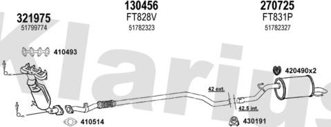 Klarius 330905E - Impianto gas scarico autozon.pro