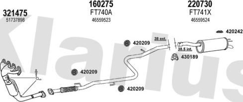 Klarius 330842E - Impianto gas scarico autozon.pro