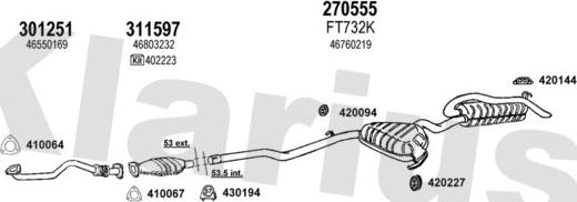 Klarius 330821E - Impianto gas scarico autozon.pro