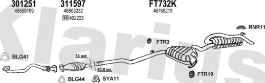 Klarius 330821U - Impianto gas scarico autozon.pro