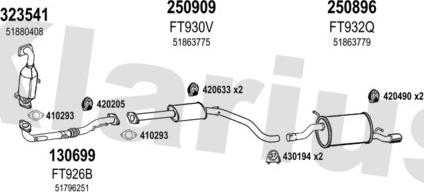 Klarius 331080E - Impianto gas scarico autozon.pro