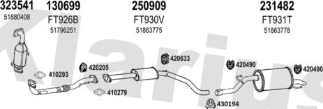 Klarius 331079E - Impianto gas scarico autozon.pro