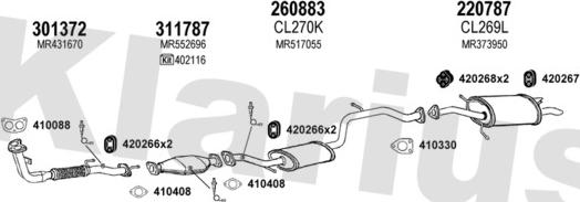 Klarius 210193E - Impianto gas scarico autozon.pro