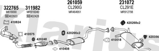 Klarius 210236E - Impianto gas scarico autozon.pro