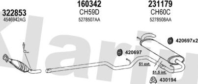 Klarius 220051E - Impianto gas scarico autozon.pro