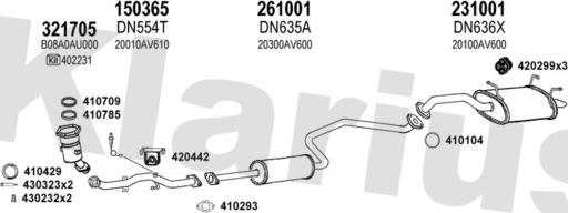 Klarius 270516E - Impianto gas scarico autozon.pro