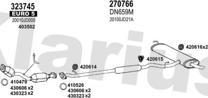 Klarius 270687E - Impianto gas scarico autozon.pro