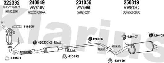 Klarius 790483E - Impianto gas scarico autozon.pro