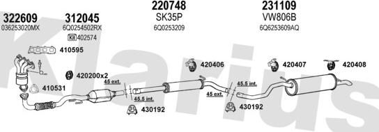 Klarius 790435E - Impianto gas scarico autozon.pro