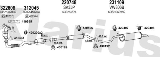Klarius 790436E - Impianto gas scarico autozon.pro