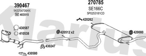 Klarius 790536E - Impianto gas scarico autozon.pro