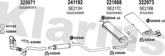 Klarius 790628E - Impianto gas scarico autozon.pro