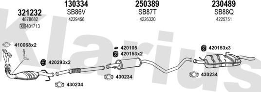 Klarius 750093E - Impianto gas scarico autozon.pro