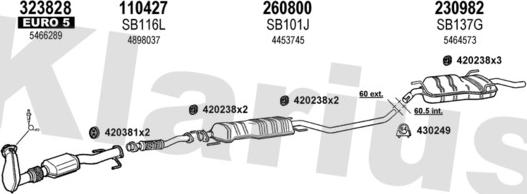 Klarius 750241E - Impianto gas scarico autozon.pro