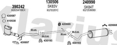 Klarius 780169E - Impianto gas scarico autozon.pro