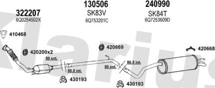 Klarius 780170E - Impianto gas scarico autozon.pro