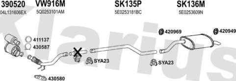 Klarius 780296U - Impianto gas scarico autozon.pro