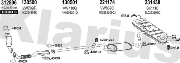 Klarius 780281E - Impianto gas scarico autozon.pro