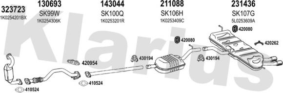 Klarius 780220E - Impianto gas scarico autozon.pro