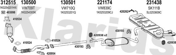 Klarius 780221E - Impianto gas scarico autozon.pro