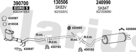 Klarius 780276E - Impianto gas scarico autozon.pro