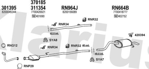 Klarius 720854U - Impianto gas scarico autozon.pro