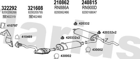 Klarius 720869E - Impianto gas scarico autozon.pro