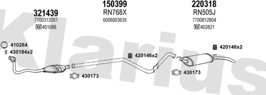 Klarius 720825E - Impianto gas scarico autozon.pro