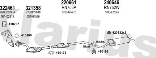 Klarius 720821E - Impianto gas scarico autozon.pro