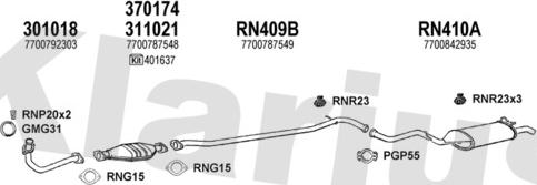 Klarius 720296U - Impianto gas scarico autozon.pro
