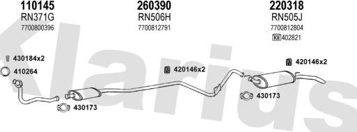 Klarius 720231E - Impianto gas scarico autozon.pro